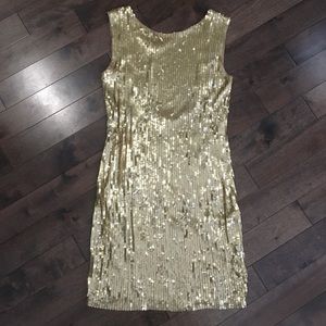 Michael Kors gold sequin mini dress